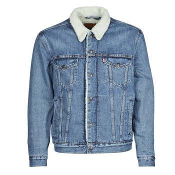 Textil Homem casacos de ganga Levi's TYPE 3 SHERPA TRUCKER Azul