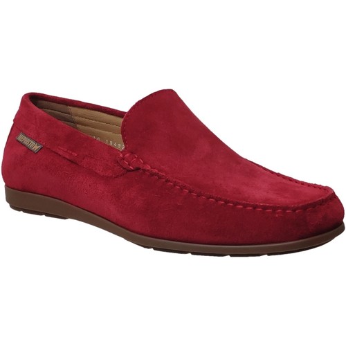 Sapatos Homem Mocassins Mephisto ALGORAS Vermelho