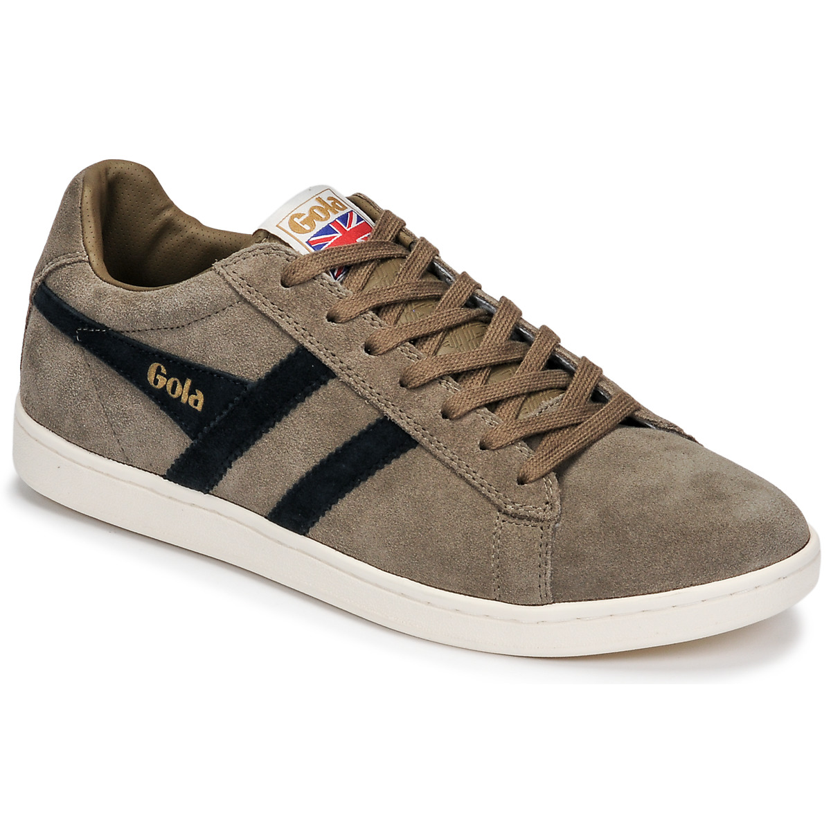 Sapatos Homem Sapatilhas Gola EQUIPE SUEDE Bege / Marinho