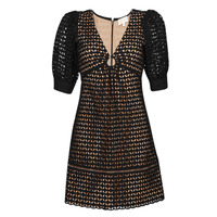 Textil Mulher Vestidos curtos MICHAEL Michael Kors GEO EYELET MINI DRESS Preto