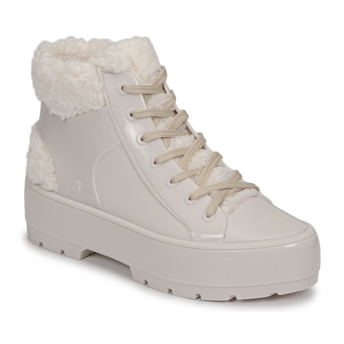 Sapatos Mulher Botas baixas Melissa MELISSA FLUFFY SNEAKER AD Bege / Branco