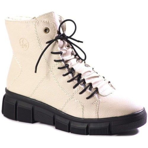 Sapatos Mulher Sapatilhas de cano-alto Rieker X342860 Creme