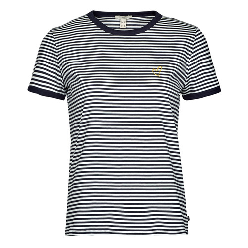 Textil Mulher T-Shirt mangas curtas Esprit OCS Y/D STRIPE Marinho