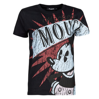 Textil Mulher T-Shirt mangas curtas Desigual TS_MICKEY BOOM Preto