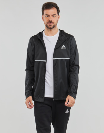 Textil Homem Jaquetas adidas Performance OWN THE RUN JACKET Preto / Prata