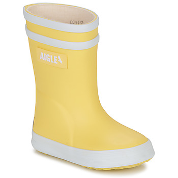 Sapatos Criança Botas de borracha Aigle BABY FLAC 2 Amarelo / Branco