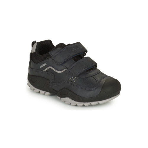 Sapatos Rapaz Sapatilhas Geox J NEW SAVAGE BOY Preto / Cinza