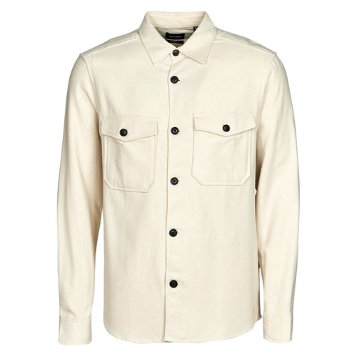 Textil Homem Casacos/Blazers Only & Sons  ONSMILO LS SOLID OVERSHIRT NOOS Creme