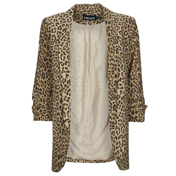 Textil Mulher Casacos/Blazers Pieces PCBOSS 3/4 PRINTED BLAZER Leopardo