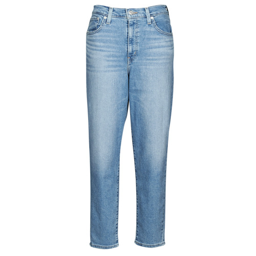 Textil Mulher Calças de ganga tapered Levi's HIGH WAISTED MOM JEAN Azul