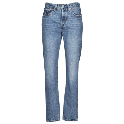 Textil Mulher Gangas boyfriend Levi's 501® CROP Azul