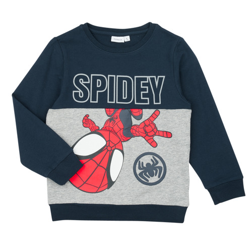 Textil Rapaz Sweats Name it NMMJUBI SPIDEY SWEAT UNB MAR Marinho