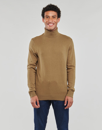 Textil Homem camisolas Jack & Jones JJEEMIL KNIT ROLL NECK Bege