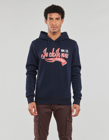 Textil Homem Sweats Jack & Jones JJELOGO SWEAT HOOD 2 COL 23/24 Marinho