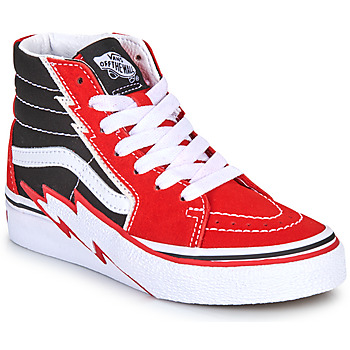 Sapatos Rapaz Sapatilhas de cano-alto Vans SK8-Hi Bolt Preto / Vermelho