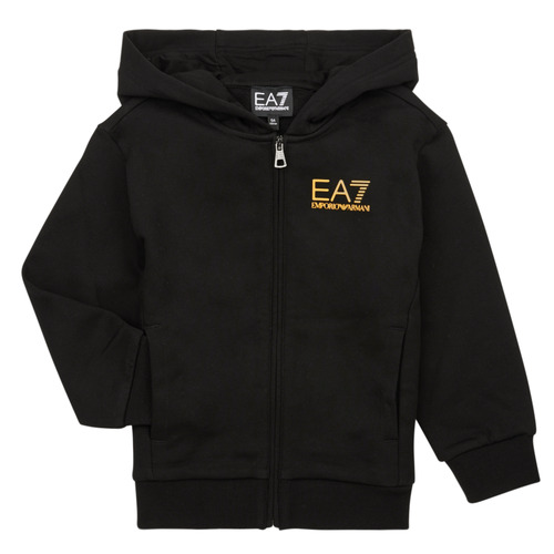 Textil Rapaz Sweats Emporio Armani EA7 CORE ID SWEATSHIRT Preto / Ouro