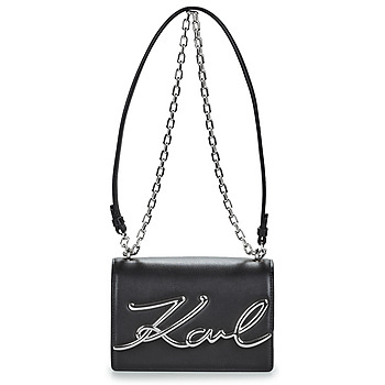 Malas Mulher Bolsa de ombro Karl Lagerfeld K/SIGNATURE SM SHOULDERBAG Preto / Prata