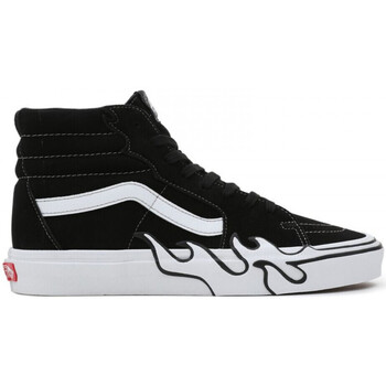 Sapatos Homem Sapatos estilo skate Vans Sk8-hi flame suede Preto