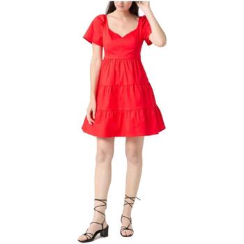 Textil Mulher Vestidos Naf Naf  Vermelho