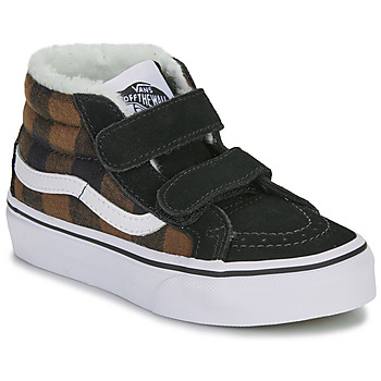 Sapatos Criança Sapatilhas de cano-alto Vans UY SK8-Mid Reissue V PLAID SHERPA Preto / Castanho