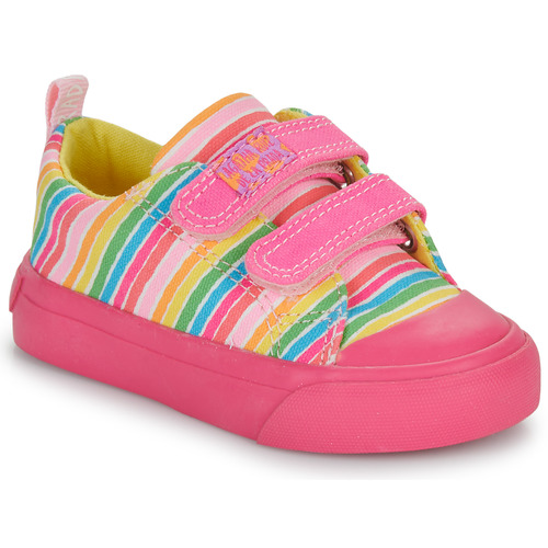 Sapatos Rapariga Sapatilhas Agatha Ruiz de la Prada ZAPATO LONA RAYAS Rosa / Multicolor