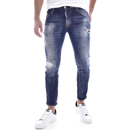 Textil Homem Gangas Skinny Dsquared S74LB0872 Azul