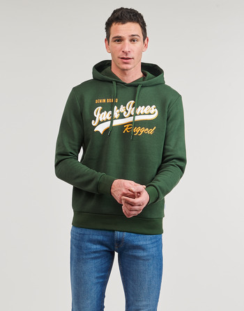 Textil Homem Sweats Jack & Jones JJELOGO SWEAT HOOD 2 COL 23/24 Verde