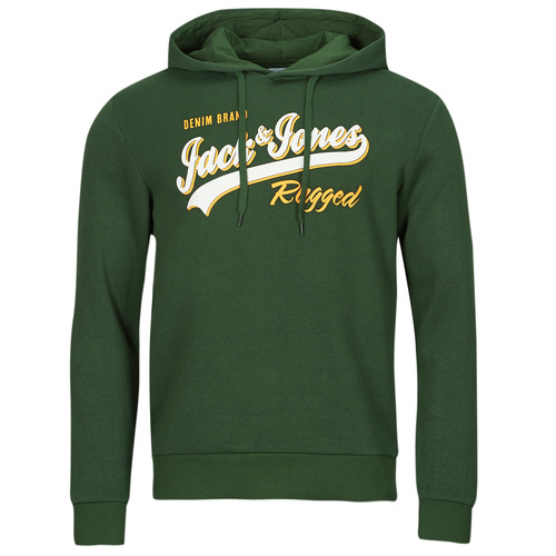 Textil Homem Sweats Jack & Jones JJELOGO SWEAT HOOD 2 COL 23/24 Verde