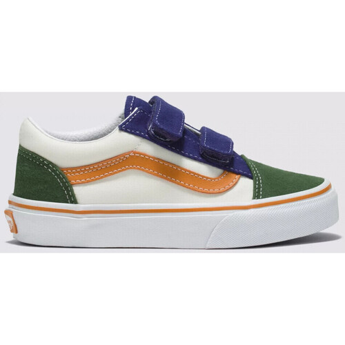 Sapatos Criança Sapatos estilo skate Vans Old skool v twill block Multicolor