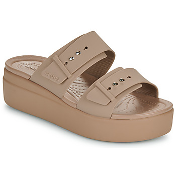 Sapatos Mulher Chinelos Crocs Brooklyn Buckle LowWdg Bege