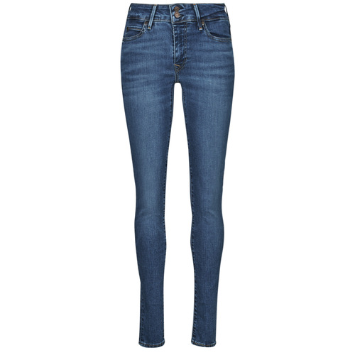 Textil Mulher Gangas Skinny Levi's 711 DOUBLE BUTTON Azul