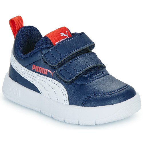 Sapatos Rapaz Sapatilhas Puma Courtflex V3 V Inf Marinho / Branco / Vermelho