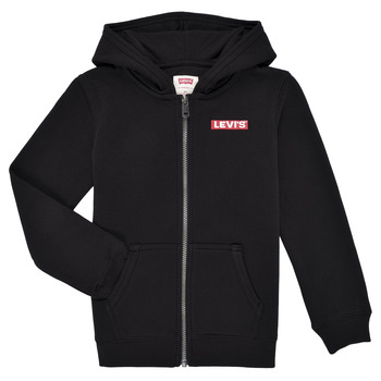 Textil Rapaz Sweats Levi's LVN BOXTAB FULL ZIP HOODIE Preto