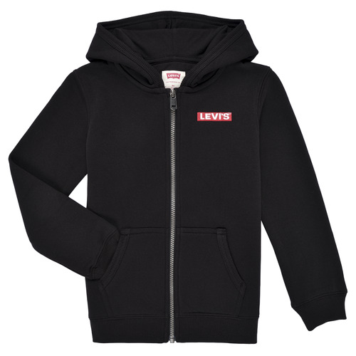 Textil Rapaz Sweats Levi's LVN BOXTAB FULL ZIP HOODIE Preto