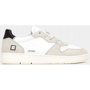 Sapatos Homem Sapatilhas Date M997-CR-VC-WB - COURT VINTAGE-WHITE BLACK Branco