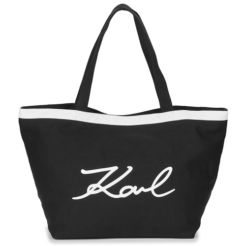 Malas Cabas / Sac shopping Karl Lagerfeld K/SIGNATURE SHOPPER Preto / Branco