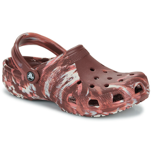 Sapatos Tamancos Crocs Classic Marbled Clog Castanho / Bege