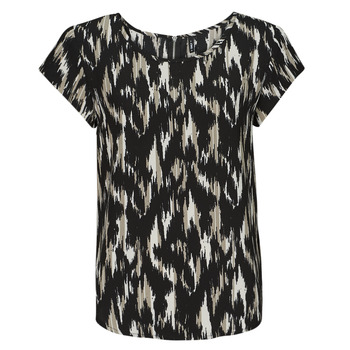 Textil Mulher T-Shirt mangas curtas Only ONLVIC Preto / Bege