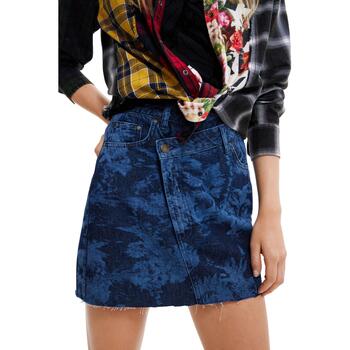 Textil Mulher Saias Desigual FAL FLORENCE 22WWFD03 Azul