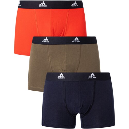 Roupa de interior Homem Boxer adidas Originals 3 Packs de calções Active Flex Multicolor