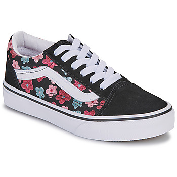 Sapatos Rapariga Sapatilhas Vans Old Skool Preto / Florido