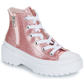 Sapatos Rapariga Sapatilhas de cano-alto Converse CHUCK TAYLOR ALL STAR LUGGED GLITTER Rosa