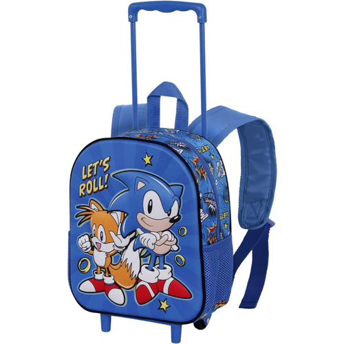 Malas Criança Mochila / Pasta com rodas Sonic  Azul