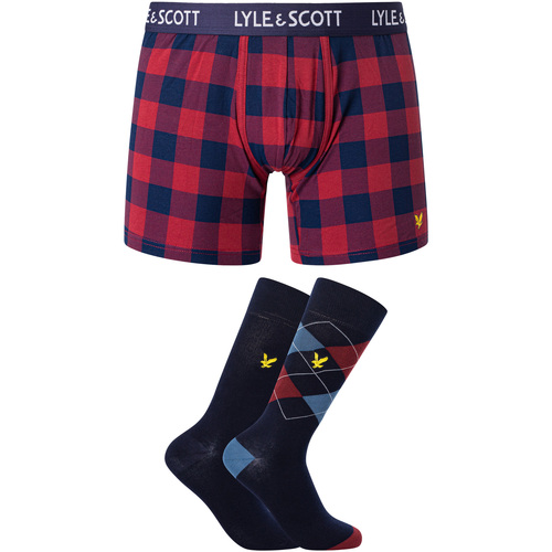 Roupa de interior Homem Boxer Lyle & Scott Meias e calções Humphrey 2 Pack Azul