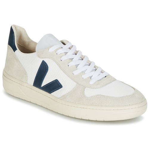 Sapatos Sapatilhas Veja V-10 Branco / Azul