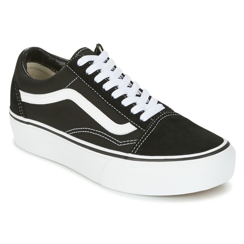 Sapatos Mulher Sapatilhas Vans UA OLD SKOOL PLATFOR Preto / Branco