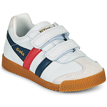 Pantofi Copii Pantofi sport Casual Gola HARRIER LEATHER VELCRO Alb / Albastru / Roșu