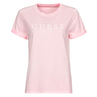 Îmbracaminte Femei Tricouri mânecă scurtă Guess ES SS GUESS 1981 ROLL CUFF TEE Roz