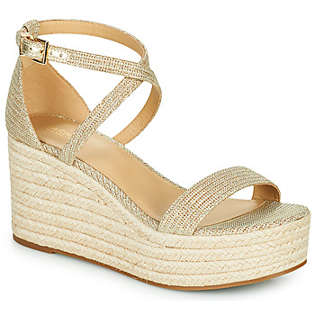 Pantofi Femei Sandale MICHAEL Michael Kors SERENA WEDGE ESPADRILLE Auriu