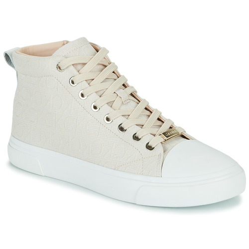 Pantofi Femei Pantofi sport stil gheata Calvin Klein Jeans VULC HIGH TOP-MN JQ Alb fildeș / Bej